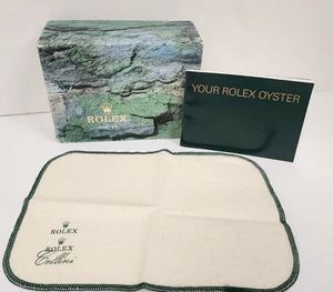 ROLEX Green EMPTY Outer Box/Oyster, Dust Cloth & Manual - Picture 1 of 4