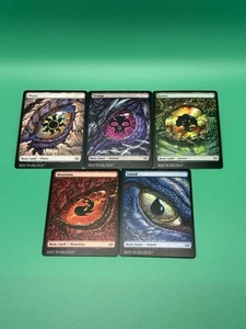 Magic The Gathering Dragonstorm / Theros Beyond Death - Conjunto de tierras básicas de arte personalizado de doble cara - Imagen 1 de 13