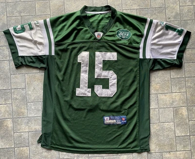 Camiseta Reebok New York Jets Talla 48 Tim Tebow #15 NFL Cosida Defectos Usar Foto 1 de 4