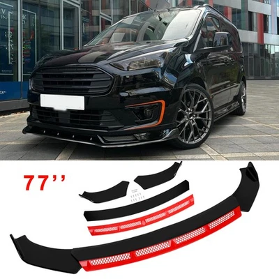 For Ford Transit Connect 14-21 Gloss Front Bumper Lip Spoiler Splitter Red Chin - Image 1 of 4