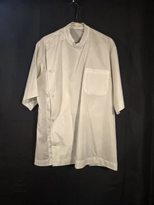 Vintage Collectable Shane Uniforms Barber Smock White Snap Buttons - Picture 1 of 13