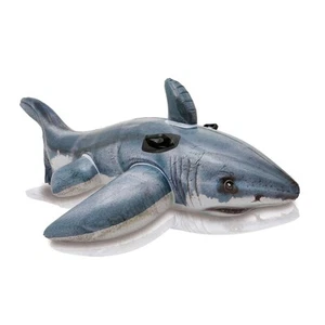 Realistic Inflatable Shark Ride Kids Swimming Portable Soft Floating Shark Toy - Picture 1 of 5