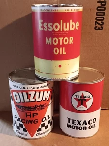 Öldosen Essolube Oilzum Texaco ein Quart Ausstellungsladen Garage - Bild 1 von 1