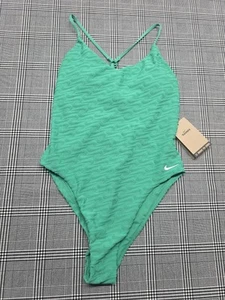 Women's Nike Green One Piece Swimsuit Brand New W/ Tags Size Medium O.P $90 - Picture 1 of 3