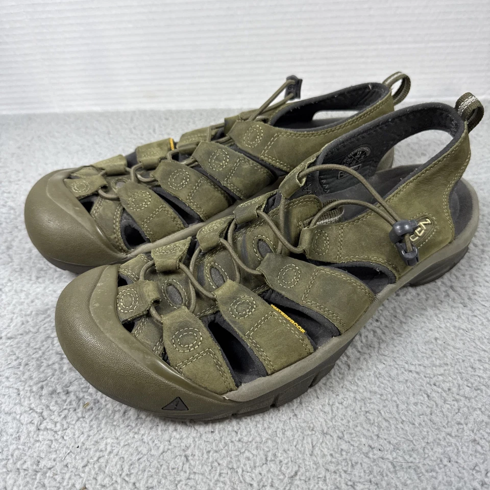 Водонепроницаемые туристические сандалии KEEN Newport рыбацкие зеленые замшевые мужские размер 11 военные - Изображение 1 из 4