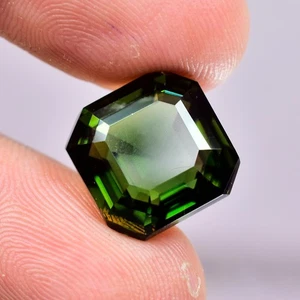 7.85 Cts Natural Certified Russian Demantoid Garnet Loose Gemstone Asscher Cut - Picture 1 of 6