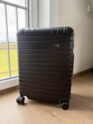 Lutthansa Aluminium Collection Cabin TrolleyKoffer S Black - Bild 1 von 4