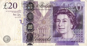 Old Twenty £20 Pound Note - (DE45 746974) - Free UK Posting - Picture 1 of 2