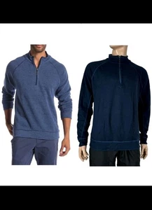 Maglione Tommy Bahama reversibile mezza zip uomo taglia L bucaniere blu erica nuovo con etichette - Foto 1 di 17