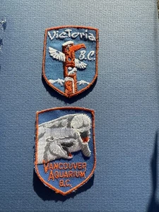 Vintage Canada Vancouver BC Souvenir Patch, Victoria B. C. Beluga, Totem - Picture 1 of 4