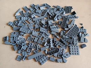 LEGO BULK LOT OF 226 SAND BLUE BRICKS TILES PLATES & SPECIALTY PIECES - Picture 1 of 3