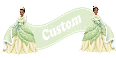 Princess Tiana 横幅墙面贴花 (Inspired) — 第 1/2 张图片