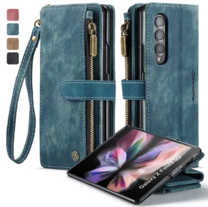 Luxury Men Leather Zipper Card Holder Magnetic Flip Wallet Phone Case For Phones - Picture 1 of 16