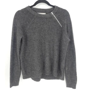 Abercrombie & Fitch Damen grau Seitenreißverschluss Rundhalsausschnitt Acryl Pullover Größe Medium - Bild 1 von 4