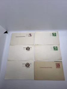 Lot of 6 Vintage Pre-Printed Postal Cards Paul Revere, Franklin, Lincoln - Picture 1 of 15
