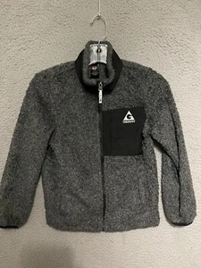 GERRY Boys Jacket Fuzzy Full Zip Size Small 7/8 Gray Kids - Picture 1 of 5