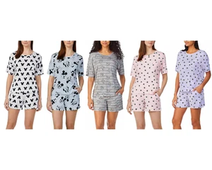 Disney Damen 2 teiliges kurzes Pyjama Set mit Taschen Nachtwäsche - Bild 1 von 52