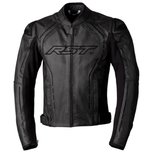 RST S1 CE AAA Leather Motorcycle Motorbike Sports Jacket - Stealth Black - Picture 1 of 4
