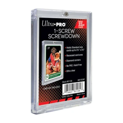 Ultra Pro 1 Screw Screwdown Recessed Trading Card Holder Protector - 32 Pt. - Image 1 of 2
