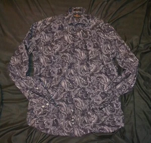 FRIDAY Shirt Men's Bold Eyecatching Paisley Shirt Large 16 Sleeved Simon Carter - Picture 1 of 11