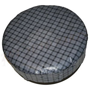 Spare Tire Cover Mopar GM Ford Choose Pattern Houndstooth Plaid Speckled Gray  - Picture 1 of 8
