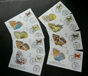 Germany Butterflies 1991 Month Insect (complete set FDC 8's) *clean *rare - Picture 1 of 5