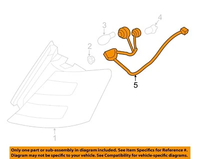 FORD OEM 13-19 Police Interceptor Sedan Tail Lamps-Socket Wire DG1Z13410F - Image 1 of 2