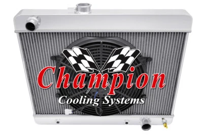 AAR 2 Row 1" Tubes Radiator 1680, 14" Fan for 1965 - 1967 Pontiac GTO V8 Engine - Image 1 of 4