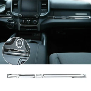 4x Center Console Cover Trim Strips For Dodge Ram 1500 2018+ Chrome Accessories - Picture 1 of 8