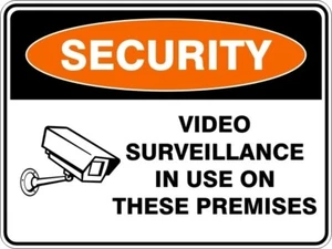 SECURITY - SURVEILLANCE CAMERAS IN USE - SELF ADHESIVE STICKER / DECAL / SIGN | - Picture 1 of 7
