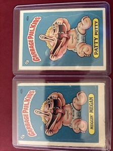 Vintage 1985 Garbage Pail Kids Patty Putty 42a AND Muggin Megan MISS CUT 42b - Bild 1 von 2