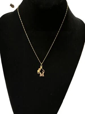Black Hills Gold 10K “M” Grape Leaf Cluster Pendant 18” 14K Gold Filled Necklace - Image 1 of 4