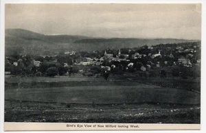 Bird's Eye View of New Milford Looking West CT Connecticut Aerial DB Postcard NP - Picture 1 of 11