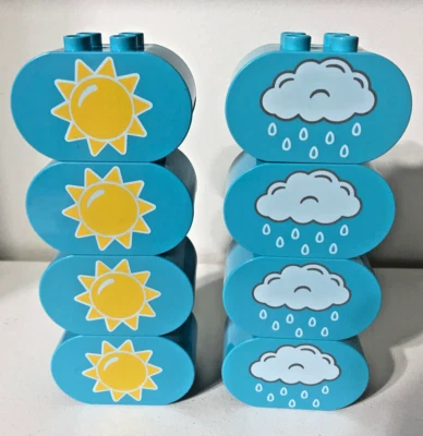 Lego Duplo Bricks Sun Moon Clouds Stars Decorated Picture Set       NEW - Image 1 of 3