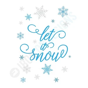 WEIHNACHTEN LET IT SNOW - T-SHIRT-TRANSFERS ZUM AUFBÜGELN - A6 A5 A4 - Bild 1 von 5