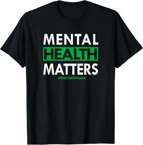 Mental Health Matters End the Stigma Awareness T-Shirt - Picture 1 of 12
