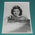 Vintage 1940S Photograph Girl With Violin Portrait Beautiful Young Music History