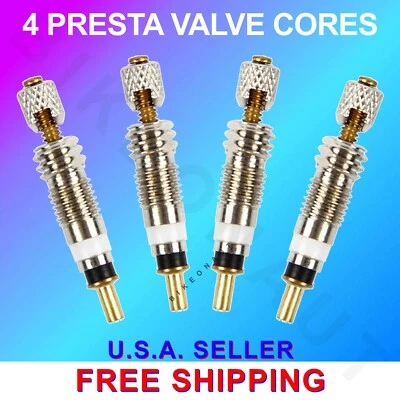 Núcleo de válvula Presta de 4 piezas para bicicletas de carretera MTB híbrido universal extraíble vendedor de EE. UU. Foto 1 de 4