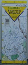 2001 American City Slicker Laminated Street Map of Beverly Hills & Hollywood