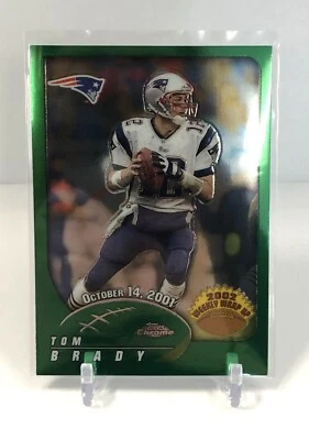 2001-2002 TOM BRADY Topps Chrome "Weekly Wrap Up 10/14/01" card 150 NFL Patriots - Image 1 of 2