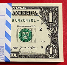 NEW 2021 ⭐️ STAR NOTE $1 DOLLAR BILL ( NEW YORK B ) UNCIRCULATED