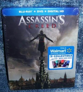 NEW RARE OOP WALMART EXCLUSIVE ASSASSIN'S CREED BLU RAY & DVD STEELBOOK 2016 - Picture 1 of 3