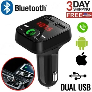 In Car Bluetooth FM Transmitter Radio MP3 Wireless Adapter Car Kit USB Charger 2 - Bild 1 von 12