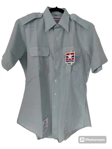 Propper Shirt Mens Size Small Army Green Polyester Wool Dress Shirt Short Sleeve - Picture 1 of 10