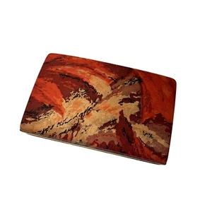 Vintage 1960s Red Clutch Cosmetic Jewelry Purse Vanity Storage MCM Decor - Picture 1 of 8