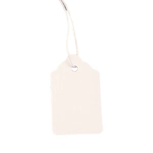 Etiquetas de precio de regalo de vieira blanca en blanco etiquetas de cadena etiquetas de joyería al por menor paquete de 100 piezas - Imagen 1 de 1