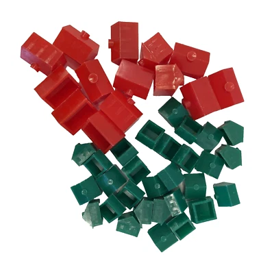 Lote de 29 casas y 14 hoteles Monopoly de plástico vintage Foto 1 de 2