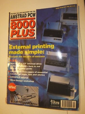 Amstrad PCW 8000 Plus Issue - Julho de 1991 - computação retro - Imagem 1 de 4