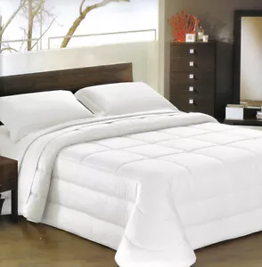 Ines Gff White Satin Cotton Polished Duvet Double Winter Quilt - Picture 1 of 11