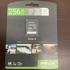 PNY 265GB Elite-X Class 10 U3 V30 SDXC Flash Memory Card - 100MB/s, (44907) - Picture 1 of 2